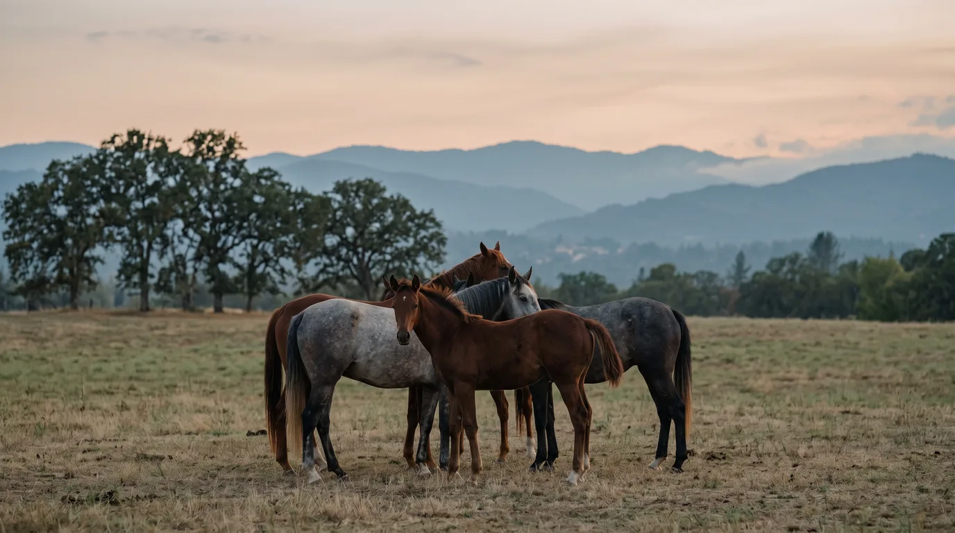 Chevaux en liberté, Écurie du Petit Prince, Isère